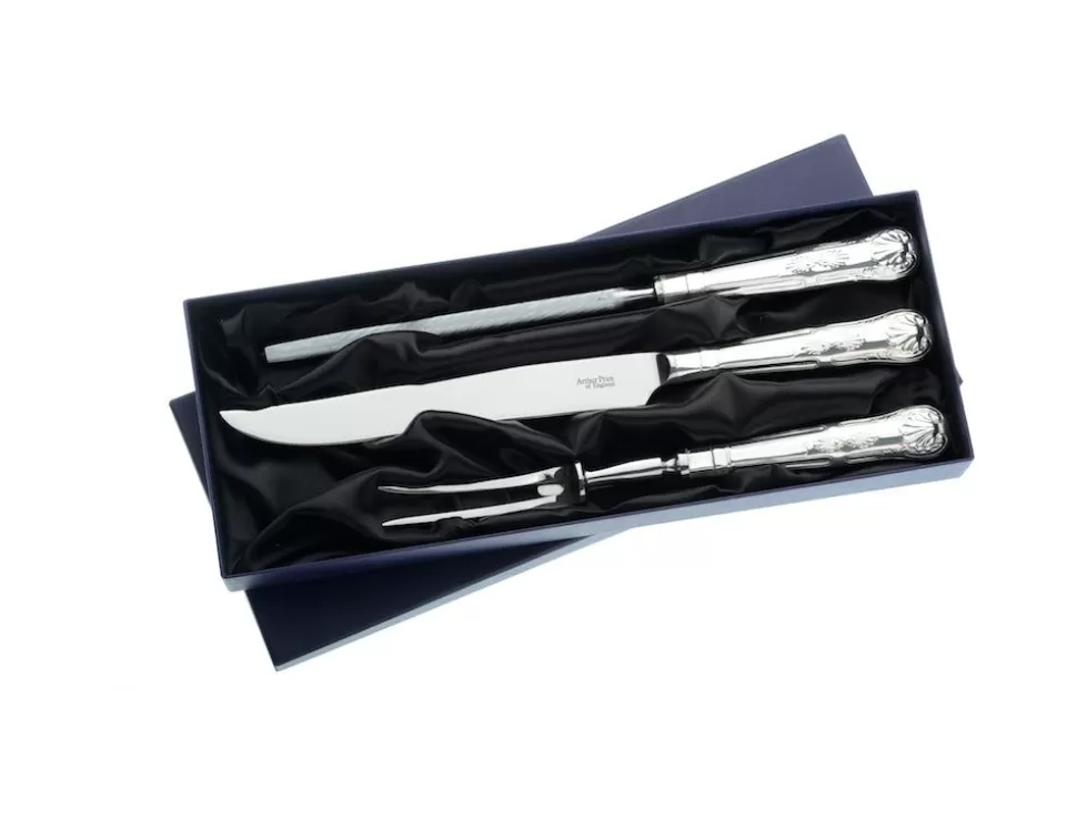 Arthur Price Kings*Kings 3 Piece Carving Set Of England
